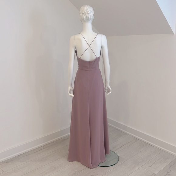 NWT SAMPLE SALE Jenny Packham 1006 Dusty Rose size 10 Chiffon. Pristine. - Picture 4 of 7